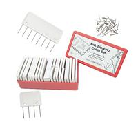Durratou Juego de 25 peines de bloqueo de punto de acero inoxidable y 100 agujas de bloqueo, accesorios de punto de ganchillo, juego de punto de ganchillo
