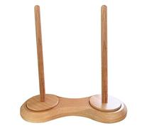 Durratou Soporte de hilo doble para ganchillo, soporte de hilo para tejer, dispensador de husillo de hilo, herramienta de ganchillo, fácil de usar