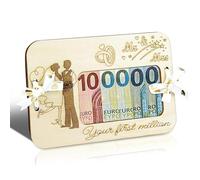 Dusarls Su Primer millón de Clip de Dinero de Madera, Titular de Dinero Modelo de Pareja para Regalo en Efectivo, Divertido Titular de Efectivo de Madera para Bodas de cumpleaños