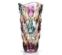 Duscdesp Jarrones de Vidrio para Flores, jarrón de Cristal Grande de 9.5 Pulgadas de Alto, jarrón de Flores de Cristal, jarrones de Vidrio Personalizados para Flores, decoración del hogar, Regalos de