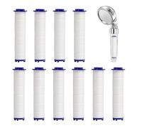 Duschfilterkartusche - PP-Baumwolle, 10 Stück | Ersatzfilter Für Duschwasserenthärter, Hochleistungsfiltrationskartusche | Nachfüller Für Chlorreduzierende Luftreiniger Für Die Wasseraufbereitung Von