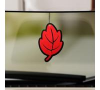DUSCOKE Ambientador de coche en forma de hoja, bonito papel perfumado natural para espejo retrovisor de coche, colgante universal para decoración interior de automóvil, hogar, baño, oficina (rojo)
