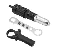 DUSCOKE Kit de Adaptador de Pistola de Remache, Accesorios de fijación de Remaches de Taladro eléctrico con 4 Cabezales de Remaches de 2,4 mm/3,2 mm/4,0 mm/4,8 mm, Herramienta de Tuerca Remachadora