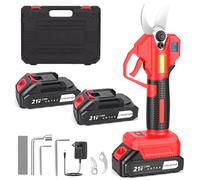 Dusefogo Tijeras de Podar Electricas, SK5 Tijeras de Poda de 30 mm con Pantalla LCD, con Baterías 2x2000mAh para Jardinería, Árboles Frutales, Viñedos y Granja