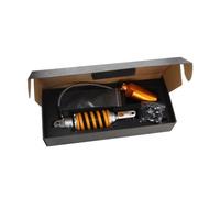 DUSHUO Amortiguador Trasero Universal para Motocicleta, Doble Amortiguación, Longitud Ajustable 265mm 325mm 10,5mm para R15 Dirt Pit Amortiguadores(265mm Yellow)