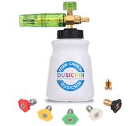 DUSICHIN DUS-007 - Cañón de espuma de espuma de nieve ajustable, lavado a chorro, liberación rápida, 5 boquillas de lavado a presión para detalles de automóviles