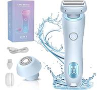 Dusk Official Razor - Glide Pro 3.0 Razor, Dusk Glide Pro 3.0 Shaver, Waterproof 2 in 1 Electric Shaver Razors Dusk Razor for Women, Silk Glide Pro Shaver Wet & Dry (Blue)