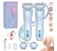 Dusk Razor for Women, Dusk Razor, Glide Pro 3.0 Razor Dusk, The Glide Pro 3.0 Razor Dusk, 2 in 1 Electric Shaver Razors for Women, Wet and Dry with Removable Head (Blue*2)