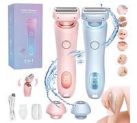 Dusk Razor for Women, Dusk Razor, Glide Pro 3.0 Razor Dusk, The Glide Pro 3.0 Razor Dusk, 2 in 1 Electric Shaver Razors for Women, Wet and Dry with Removable Head (Pink+Blue)