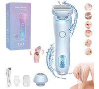 Dusk Razor for Women, Dusk Razor, Glide Pro 3.0 Razor Dusk, The Glide Pro 3.0 Razor Dusk, 2 in 1 Electric Shaver Razors for Women, Wet and Dry with Removable Head (Blue)
