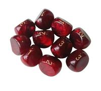 DuskHaven 10 Piezas Dados Poliédricos Digitales de Lados Juguetes para Juegos de Dados de Mesa con Números para Rápida Identificación Adecuado, Rojo, tal como se describe