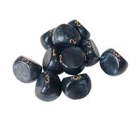 DuskHaven 10 Piezas Dados Poliédricos Digitales de Lados Juguetes para Juegos de Dados de Mesa con Números para Rápida Identificación Adecuado, Negro, tal como se describe