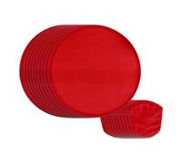 DuskHaven 10 Piezas Plegable Compacto Portátil Mano Redondo Publicitario Poliéster Transpirable Diseño Funcional Adecuado para Actividades Exteriores, Rojo
