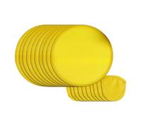 DuskHaven 10 Piezas Plegable Compacto Portátil Mano Redondo Publicitario Poliéster Transpirable Diseño Funcional Adecuado para Actividades Exteriores, Amarillo