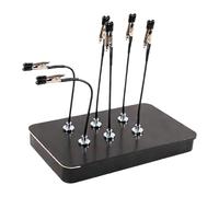 DuskHaven 12 Piezas Soporte para Pintura de Modelos Base Herramientas de Montaje con Pinzas Y Palillos Adecuado para Pintura de Miniaturas Y Hobbies, 15 Piezas Clip