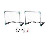 DuskHaven 2 Piezas Portería Flotante para Piscina Fútbol Inflable Desmontable Portátil con Balón y Bomba Adecuada para Ejercicio Deportivo Fiestas Actividades, Doble, Individual