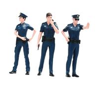 DuskHaven 3 Figuras de Policía a Escala 1:18, Modelos de Microescenas para Regalo, Jardín de Hadas, Proyecto de Bricolaje