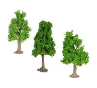 DuskHaven 3 Piezas Miniatura Modelos es Escenario Ferroviario Realistas de Material PP Resistente Insertables en Césped Adecuados para Micro Paisaje, árbol en Forma de Torre