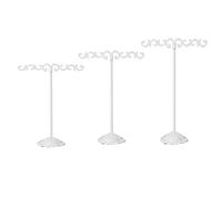 DuskHaven 3 Piezas Soporte para Pendientes Exhibidor de Joyería Organizador T Barra de Metal con Base Pesada Diseño Antiguo Adecuado para Tiendas Hogar Exposici, Balance de Blancos