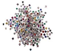 DuskHaven 300 Piezas Cristal para Coser Parche de Cristal Diamante para Coser Abalorios para Coser Material Acrílico para Decoración de Vestidos Zapatos, tal como se describe, 4mm