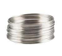 DuskHaven 50 Piezas Alambre de Memoria para Pulseras Collares Bisutería Metal Accesorio Fácil Adecuado para Fabricación Decoración Regalo, Color acero, tal como se describe
