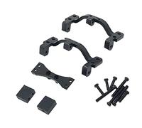 DuskHaven Base de Barra de Tracción Metálica Montaje de Soporte de Eje Y Fijador de Servo para Vehículos RC a Escala 1/16 Adecuado para Piezas de Repuesto de Ca, Negro