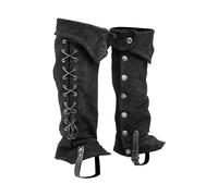 DuskHaven Botas Pirata Fundas PU Medieval Renacimiento Cubierta Zapato Accesorios Vestuario Material Poliuretano Cómodo Adecuado para Cosplay Actuaciones, Negro