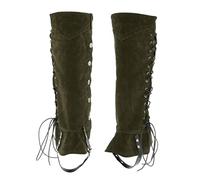 DuskHaven Botas Pirata Fundas PU Medieval Renacimiento Cubierta Zapato Accesorios Vestuario Material Poliuretano Cómodo Adecuado para Cosplay Actuaciones, Verde