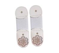 DuskHaven Correas para Patines de Hielo Elásticas Cubre Cordones Floral Banda Ajustable Multifunción Adecuadas para Deportes de Invierno Práctica Danza Regalo, Blanco