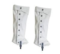 DuskHaven Cubiertas Pirata Botas Protectores de Botas de Guerrero Renacentista para Hombres Confeccionados en Cuero Sintético PU Flexible Adecuado para, Blanco Grande