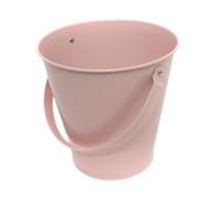 DuskHaven Cubo Pequeño con Asa Resistente Cubo Metálico Organizador de Artículos de Papelería Maceta de Hierro Apto para Limpieza Jardín Enseñanza Y, Rosa, 15.5 Cm X 15.5 Cm