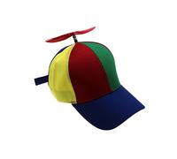 DuskHaven Gorro con Hélice de Diseño Alegre para Adultos Gorra de Béisbol Unisex Ajustable Multicolor con Hélice Giratoria y Material Ligero Adecuado para, ala Azul para niños