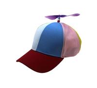 DuskHaven Gorro con Hélice de Diseño Alegre para Adultos Gorra de Béisbol Unisex Ajustable Multicolor con Hélice Giratoria y Material Ligero Adecuado para, ala roja para niños