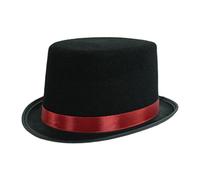 DuskHaven Magician Top Hat Accesorio Sombrero Copa Disfraces para Adultos Material Poliéster Adecuado para Celebraciones Shows Reuniones Temáticas, Height 11cm C 52cm
