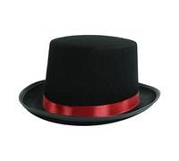 DuskHaven Magician Top Hat Accesorio Sombrero Copa Disfraces para Adultos Material Poliéster Adecuado para Celebraciones Shows Reuniones Temáticas, Height 13cm C 58cm