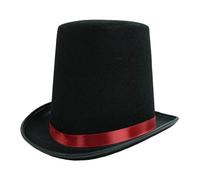 DuskHaven Magician Top Hat Accesorio Sombrero Copa Disfraces para Adultos Material Poliéster Adecuado para Celebraciones Shows Reuniones Temáticas, Height 20cm C 61cm