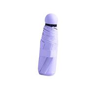 DuskHaven Mini Plegable Compacto Portátil Resistente Al Viento Impermeable Protección Solar para Hombres Mujeres Adecuado para Caminatas, Violeta