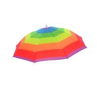 DuskHaven Sombrero Adulto Gorro Cabeza Sombrilla Manual Libre Impermeable Material Poliéster Adecuado para Pesca Viajes Senderismo Playa Actividades Re, Arcoíris