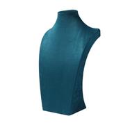 DuskHaven Soporte para Collar Maniquí de Exhibición Organizador de Joyería Torre de Collares en Terciopelo con Estructura Sólida Adecuado para Tiendas Ferias Y, Verde 40cm Alto, Individual