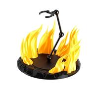 DuskHaven Soporte para Figuras de Acción con Montaje DIY Y Efecto de Llama Estante para Modelos de Figuras Base Ligera de PP Diseño Realista Adecuado para Fanát, Amarillo