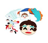 DuskHaven Tablero de Fieltro para Aprendizaje de Emociones, Juego Interactivo Entre Padres E Hijos, Tablero de Caras para La Familia