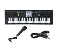 DuskHaven Teclado Piano Teclas Piano Electrónico Funciones de Grabación Percusión Adecuado para Niños Actividades Enseñanza Music, negro