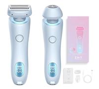Duskofficial Razor,Duskofficial The Glide Pro 3.0 Portable Ladies Shaver, 2 in 1 Electric Waterproof Shaver Razors Bikini Trimmer for Women, for Leg Arm Underarm Pubic Area (Blue)