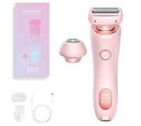 Duskofficial Razor, Glide Pro 3.0 Razor Dusk, Dusk Razor for Women, Dusk Glide Pro 3.0 Shaver 2 in 1, Duskofficial The Glide Pro 3.0 Waterproof Electric Razor, Removable Head (Pink)