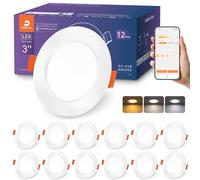 DUSKTEC Downlight LED Empotrable Inteligente Compatible con Alexa, 7W 660LM | Aplicación y Control por Voz, Foco Empotrables Techo Bluetooth 2700K-6000K Regulables Smart Ojos de Buey de LED Paquete de 12