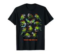 Dusky Conure Lista Diaria de tareas Pendientes para Amantes de los Loros Camiseta