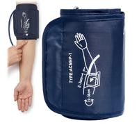 DUSPAK Brazalete-Tensiometro-Brazo 22-36 cm - Manguito Presion Arterial en Azul - Compatible con Monitores de Presión