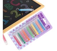 Dust Free Chalk - 12-Color Smooth Writing Washable Crayons | Outdoor Art Chalk Drawing Crayons For Boys Girls Outdoor Playroom Classroom School Blackboard Whiteboard