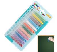 Dust Free Chalk - 12-Color Smooth Writing Washable Crayons | Outdoor Art Chalk Drawing Crayons For Boys Girls Outdoor Playroom Classroom School Blackboard Whiteboard