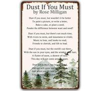 Dust If You Must Humorous Metal Sign for Man Cave Wall 8 X 12 in